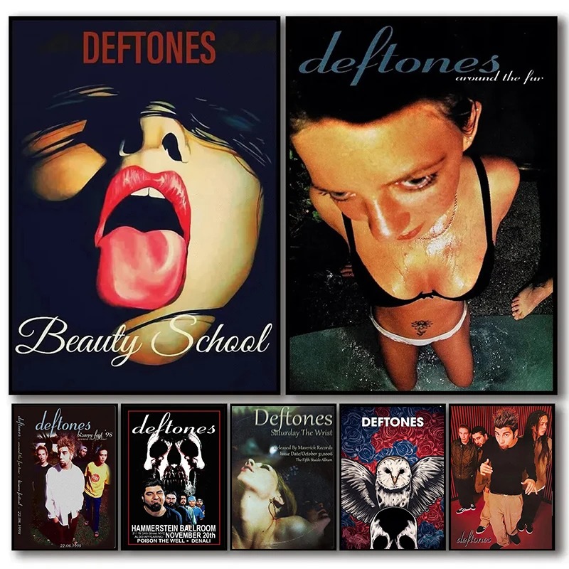 Wall Texture Spray - Retro Grup Deftones Posteri Estetik Klasik