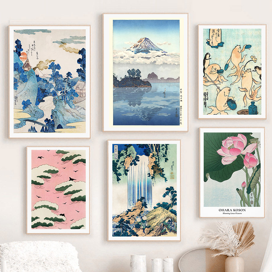 Wall Texture Spray - Hokusai Ohara Koson Japon sanat posterleri